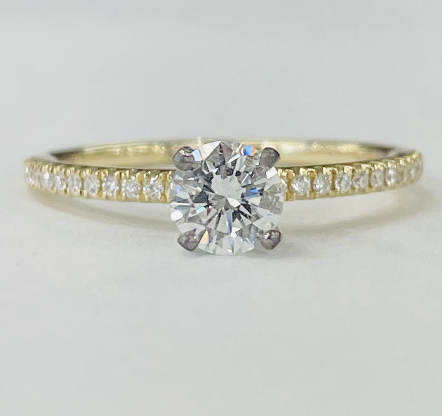 Tidewater Classic - Yellow Gold 1/2CT Accented Solitaire