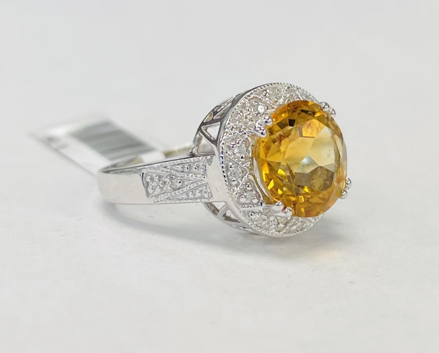 Massive 3 1/2CT Citrine Estate Statement Ring