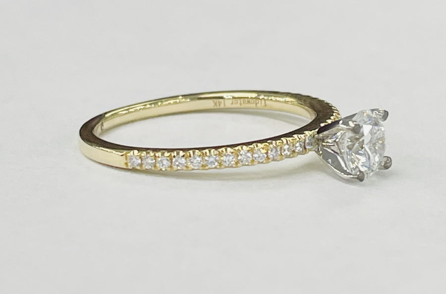 Tidewater Classic - Yellow Gold 1/2CT Accented Solitaire