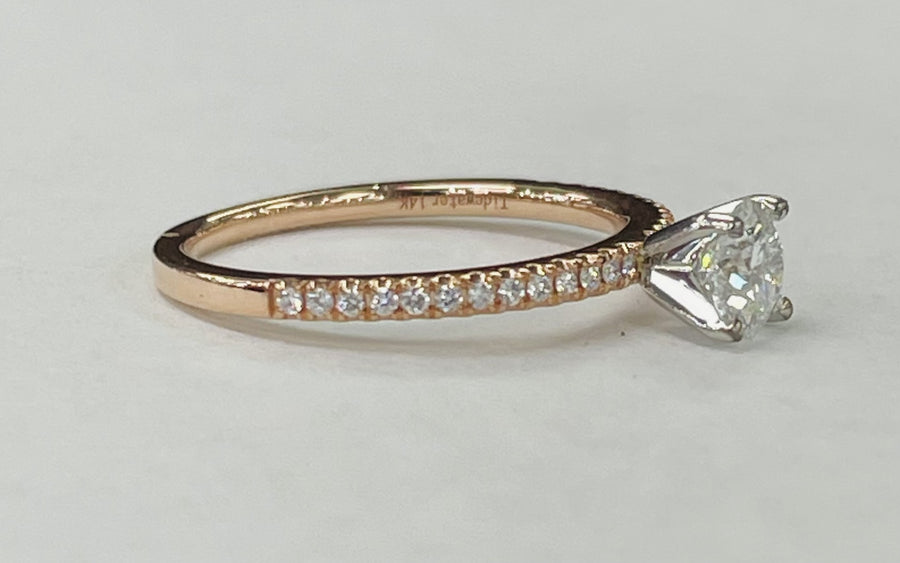 Tidewater Classic - Rose Gold 1/2CT Acccented Solitaire