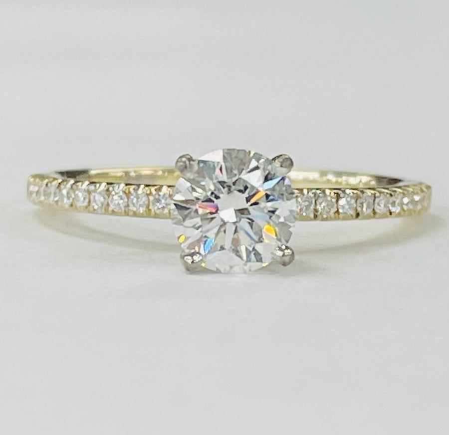 Tidewater Classic - Yellow Gold 3/4CT Accented Solitaire