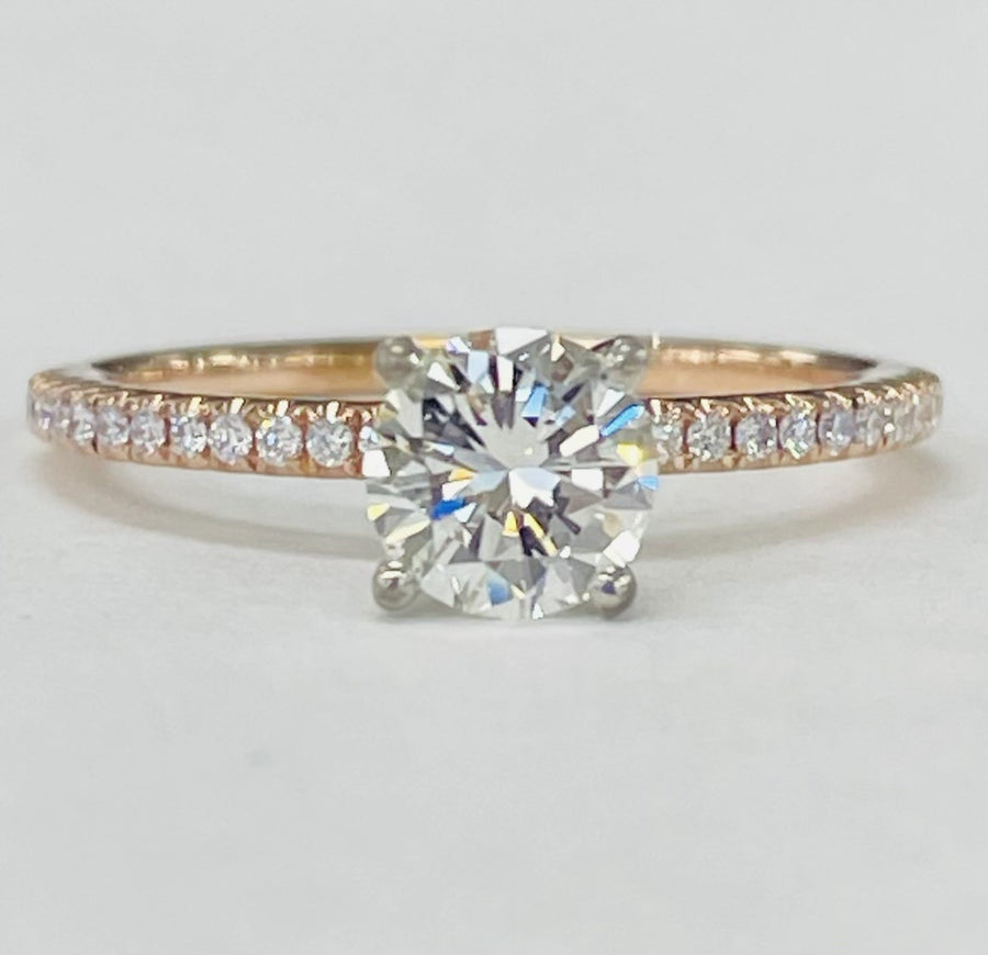 Tidewater Classic - Rose Gold 3/4CT Accented Solitare