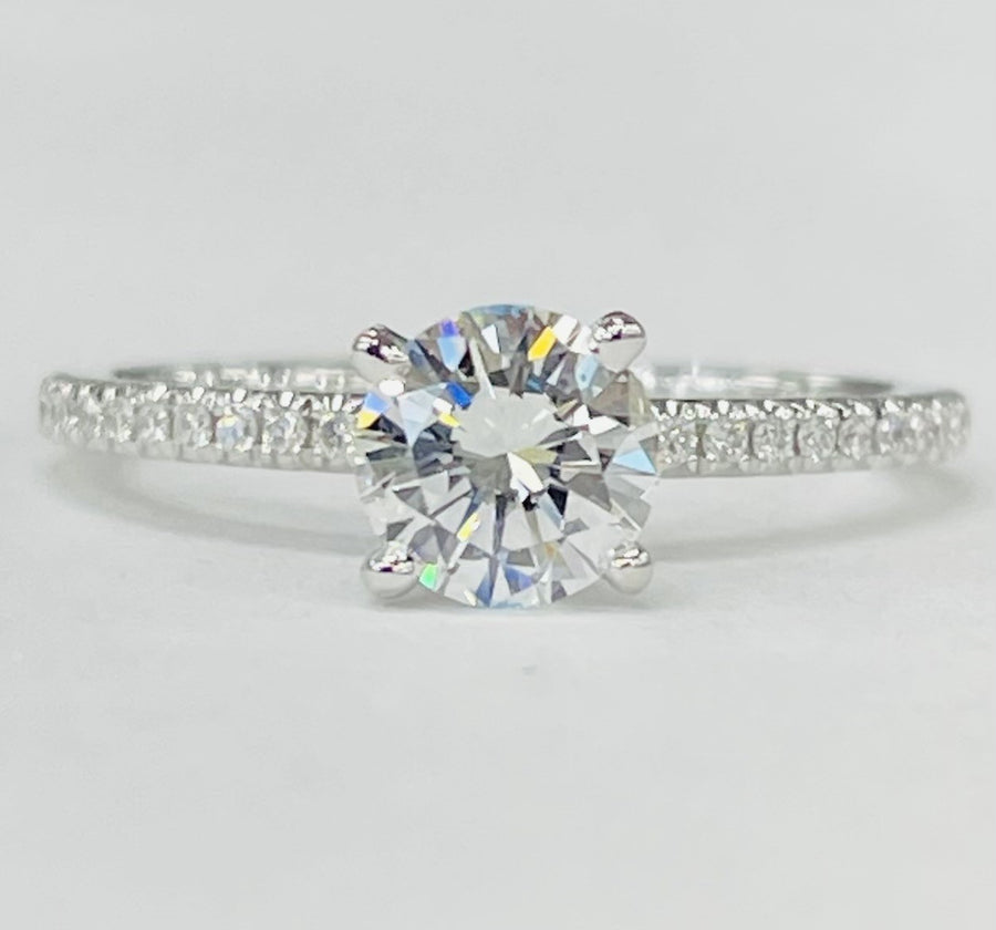 Tidewater Classic - White Gold 3/4CT Accented Solitaire