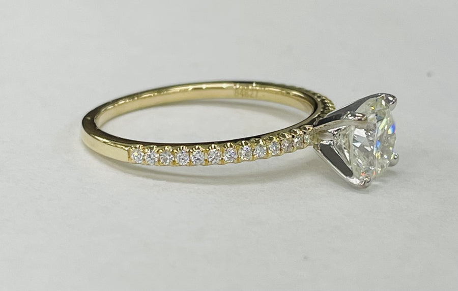 Tidewater Classic - Yellow Gold 1CT Accented Solitaire