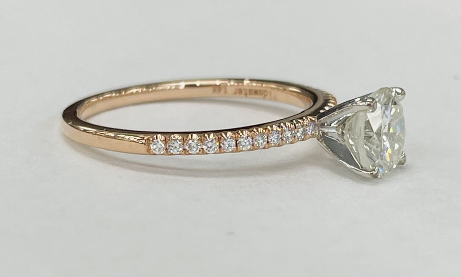 Tidewater Classic - Rose Gold 1CT Accented Solitaire