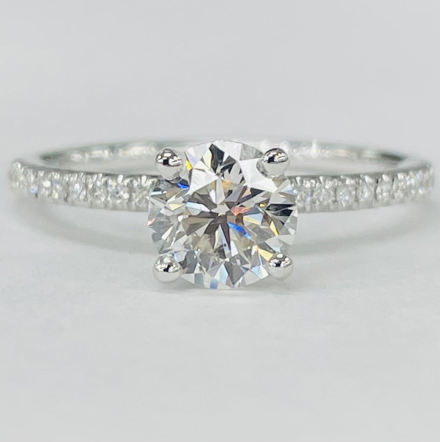 Tidewater Classic - White Gold 1CT Accented Solitaire