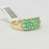 Vintage Emerald Pave Fashion Ring