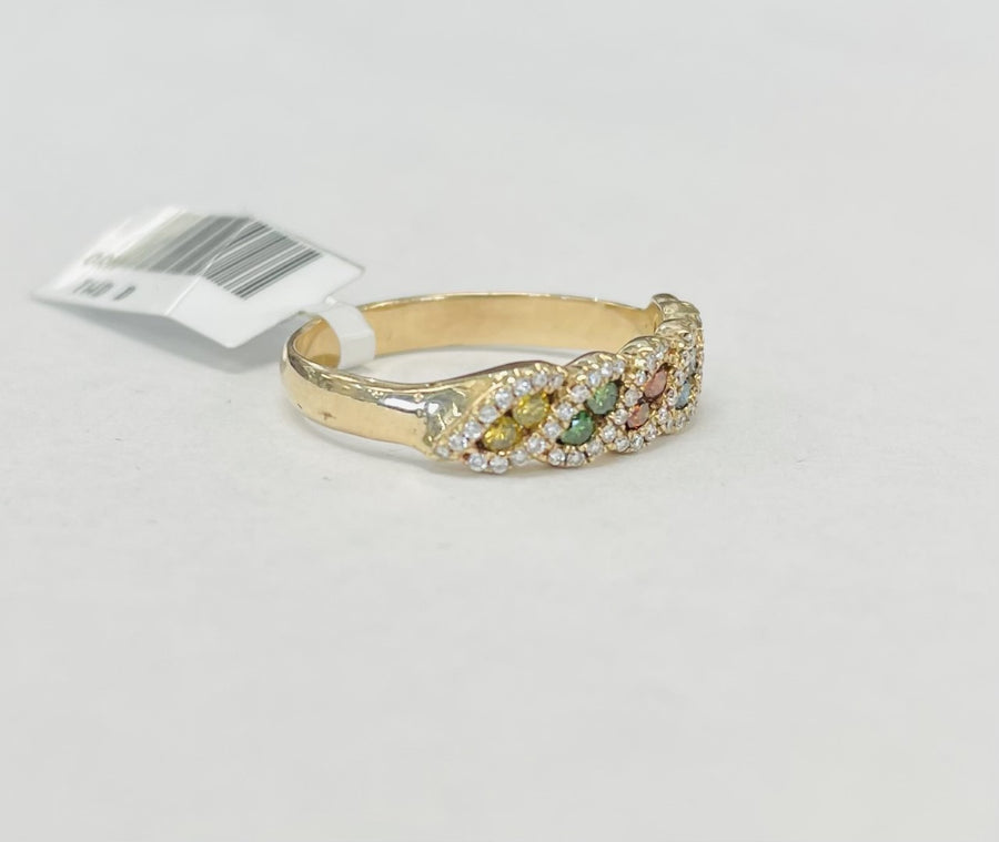 Estate Rainbow Diamond Ring