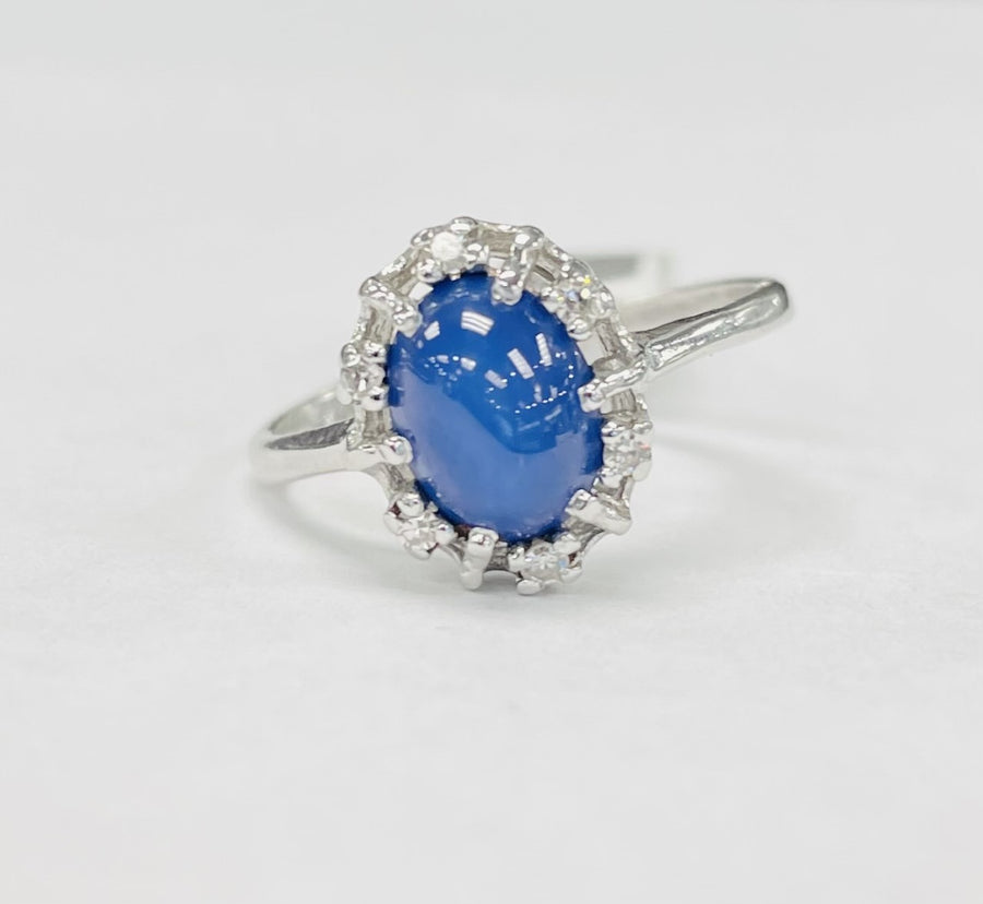 Vintage Blue Star Sapphire Ring