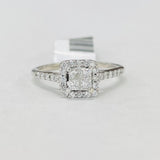 Princess Cut Halo Ilussion Ring