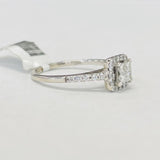 Princess Cut Halo Ilussion Ring