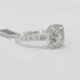 Vintage Inspired Certified Diamond Halo Engagement Ring