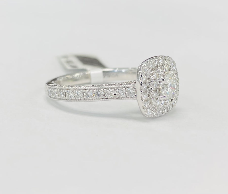 Neil Lane Double Halo White Gold Diamond Engagement Ring