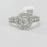 1CTW Halo Diamond Illusion Engagement Ring