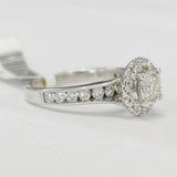 1CTW Halo Diamond Illusion Engagement Ring