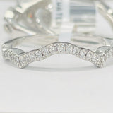 Twist Halo 3CTW Diamond Pave Wedding Set