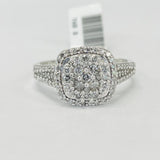 Composite Halo Diamond Engagement Ring