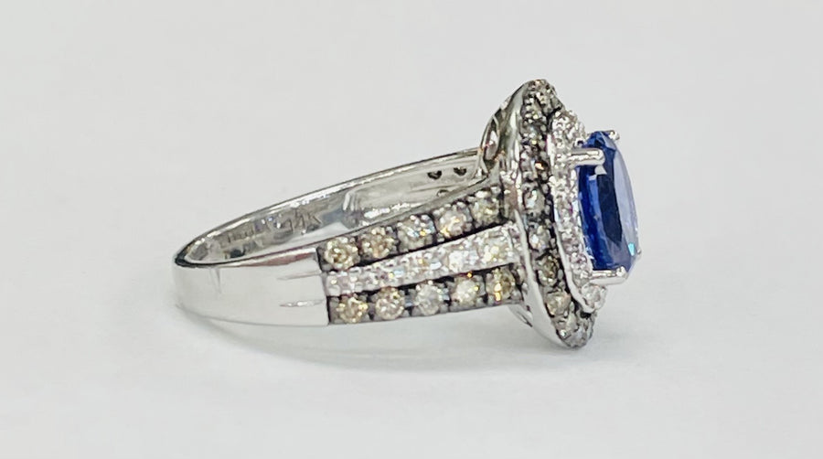 LeVian Tanzantite And Diamond Double Halo Ring