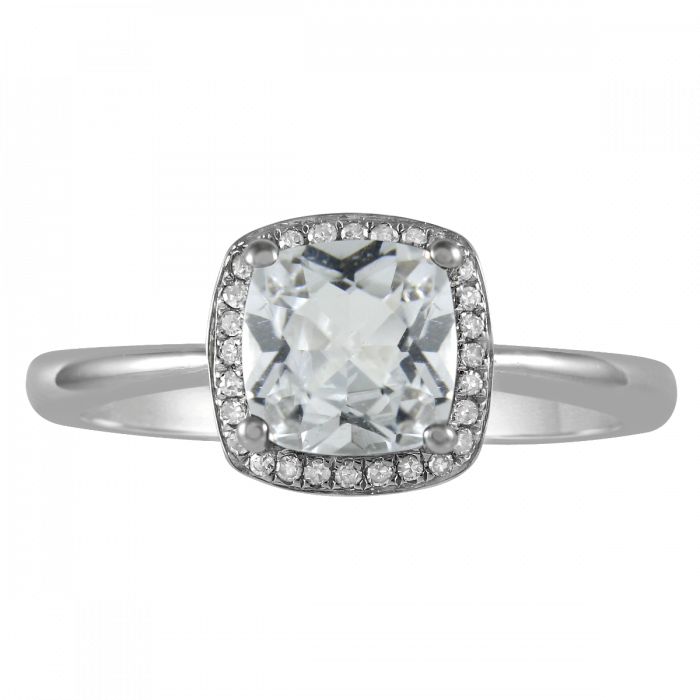 Birthstone April Diamond Ring